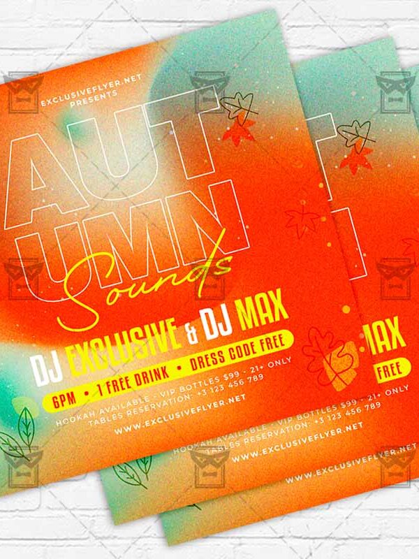 Autumn Sounds - Flyer PSD Template