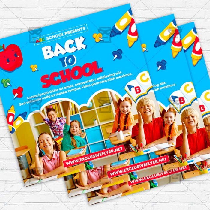 Back 2 School Again - Flyer PSD Template