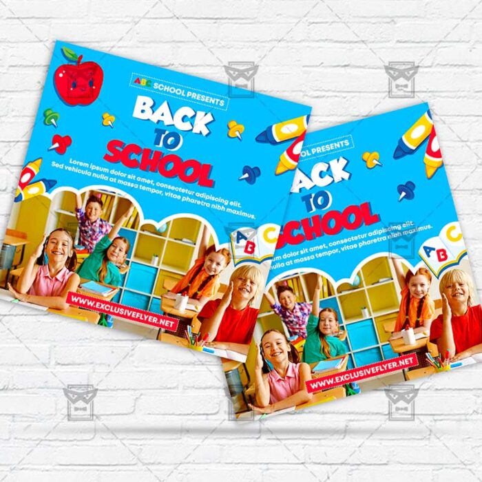 Back 2 School Again - Flyer PSD Template
