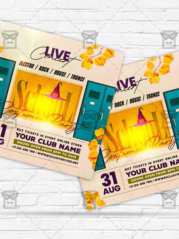 School Costume Party - Flyer PSD Template