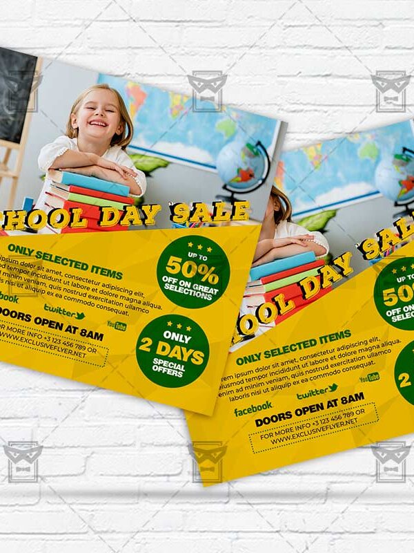 School Day Sale - Flyer PSD Template