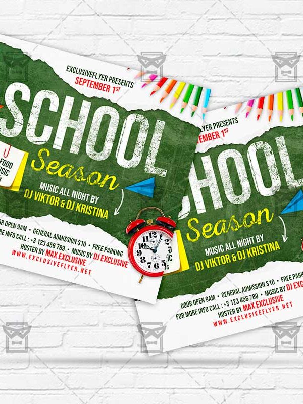 School Season Again - Flyer PSD Template