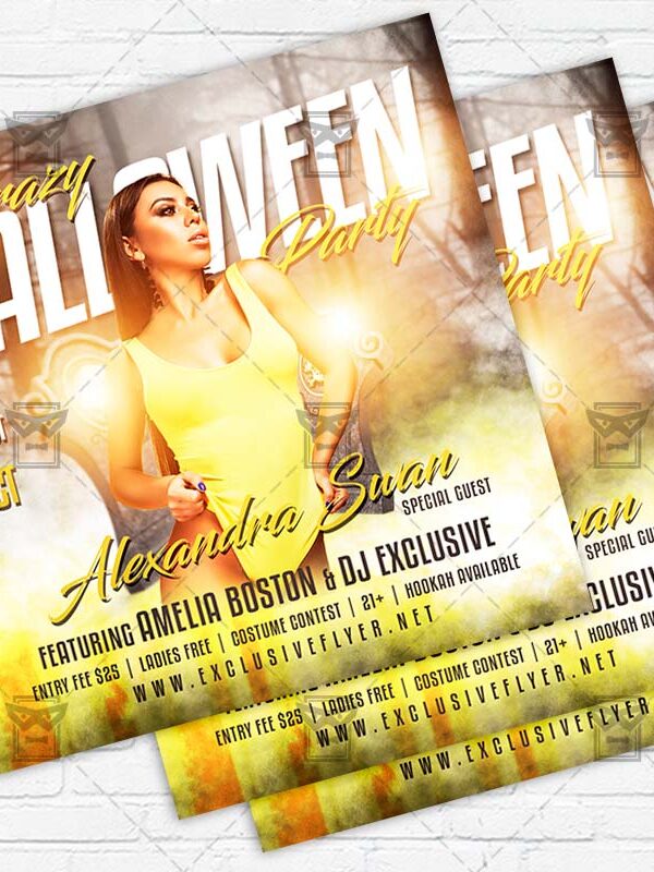 Crazy Halloween - Flyer PSD Template