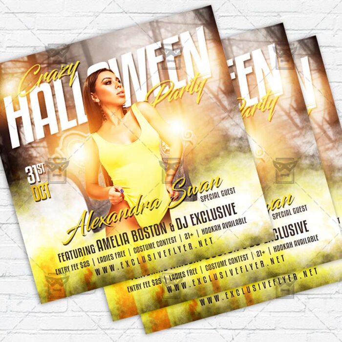 Crazy Halloween - Flyer PSD Template