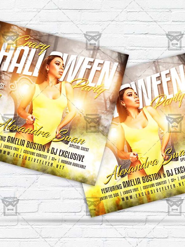 Crazy Halloween - Flyer PSD Template