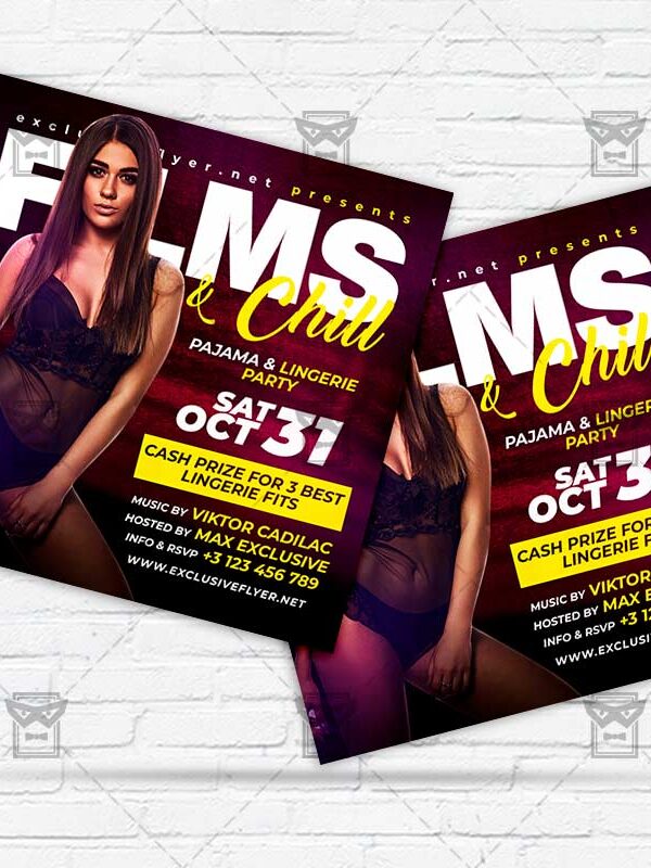 Films and Chill - Flyer PSD Template | ExclusiveFlyer