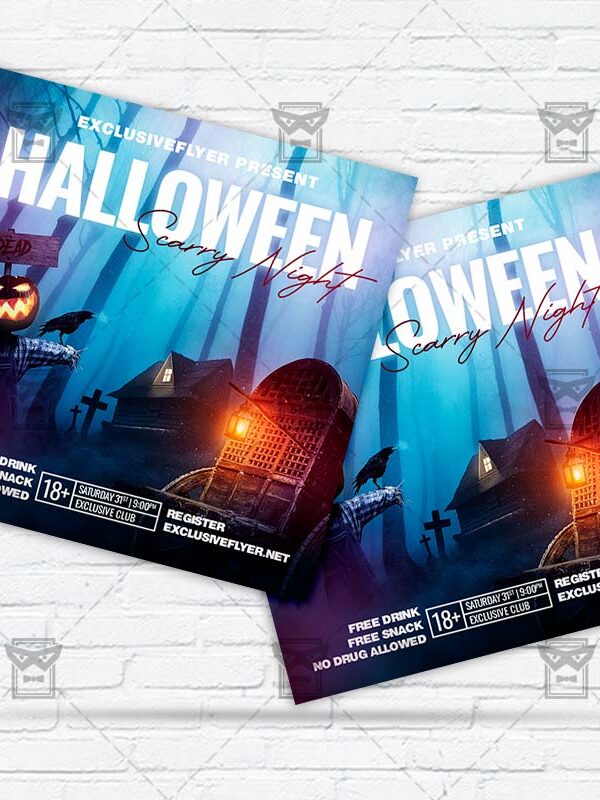 Halloween Scarry Night - Flyer PSD Template | ExclusiveFlyer