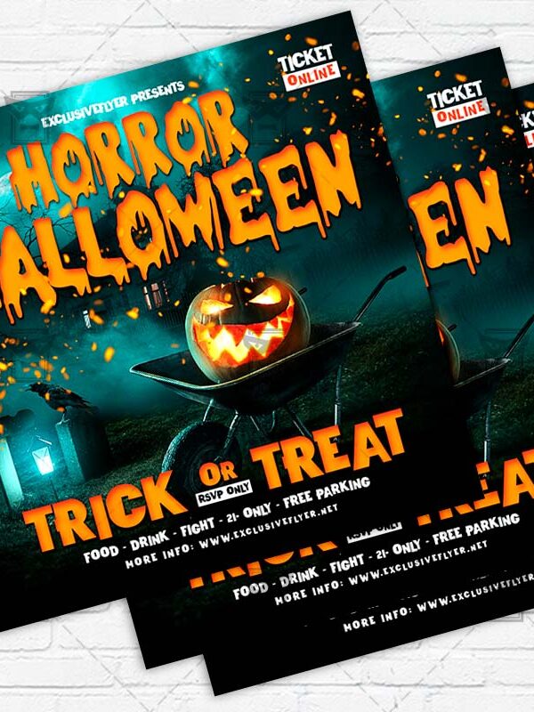 Horror Halloween - Flyer PSD Template | ExclusiveFlyer