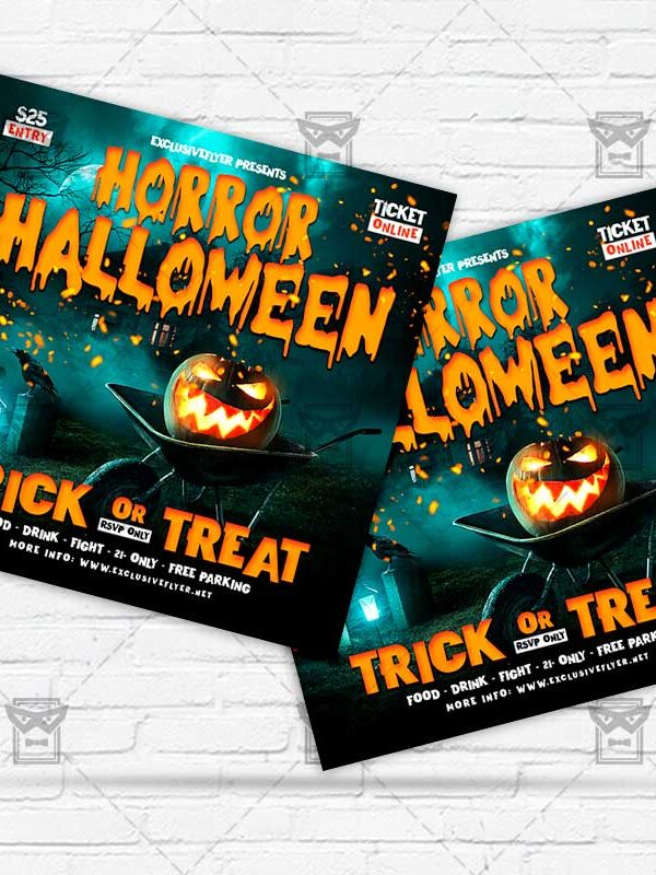 Horror Halloween - Flyer PSD Template | ExclusiveFlyer