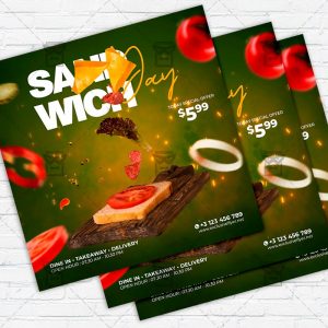 Sandwich Day - Flyer PSD Template | ExclusiveFlyer