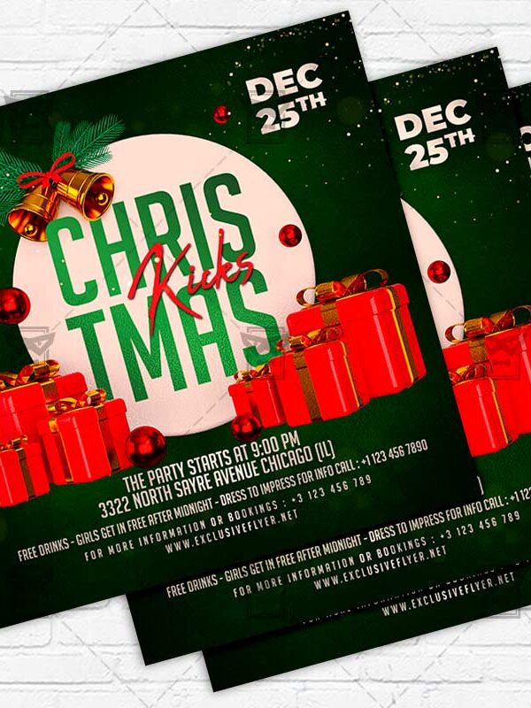Christmas Kicks - Flyer PSD Template | ExclusiveFlyer