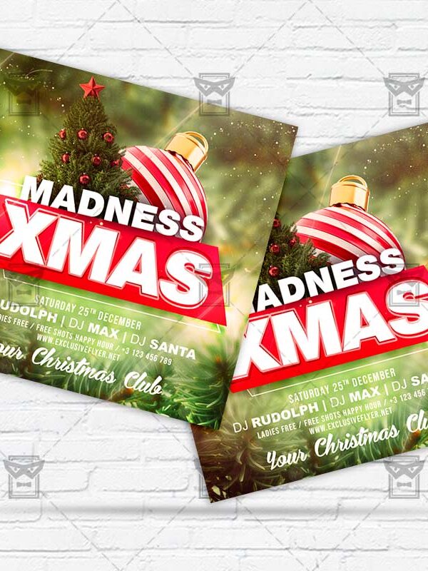 Christmas Madness - Flyer PSD Template | ExclusiveFlyer