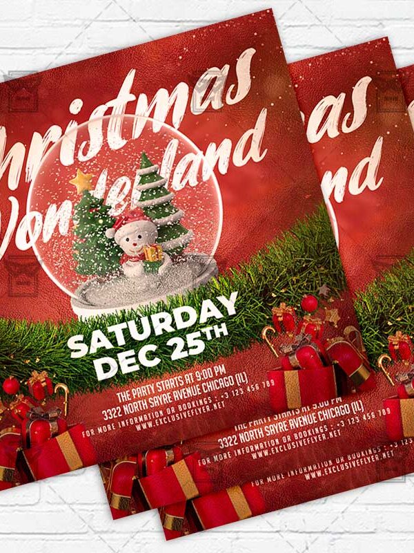 Christmas Wonderland - Flyer PSD Template | ExclusiveFlyer
