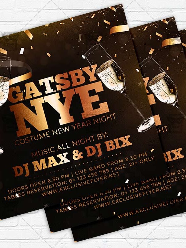 Gatsby NYE - Flyer PSD Template | ExclusiveFlyer