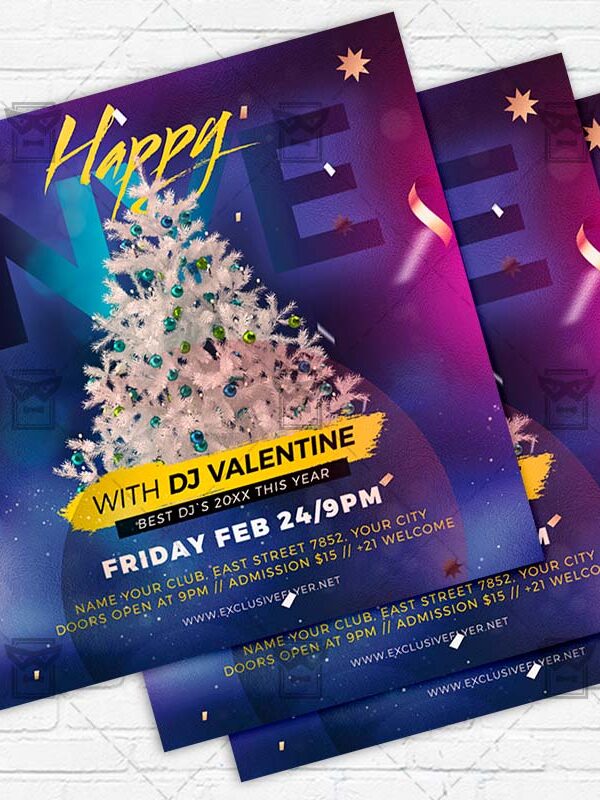 Happy NYE - Flyer PSD Template | ExclusiveFlyer
