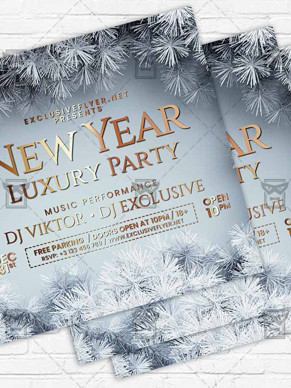 Luxury New Year - Flyer PSD Template | ExclusiveFlyer