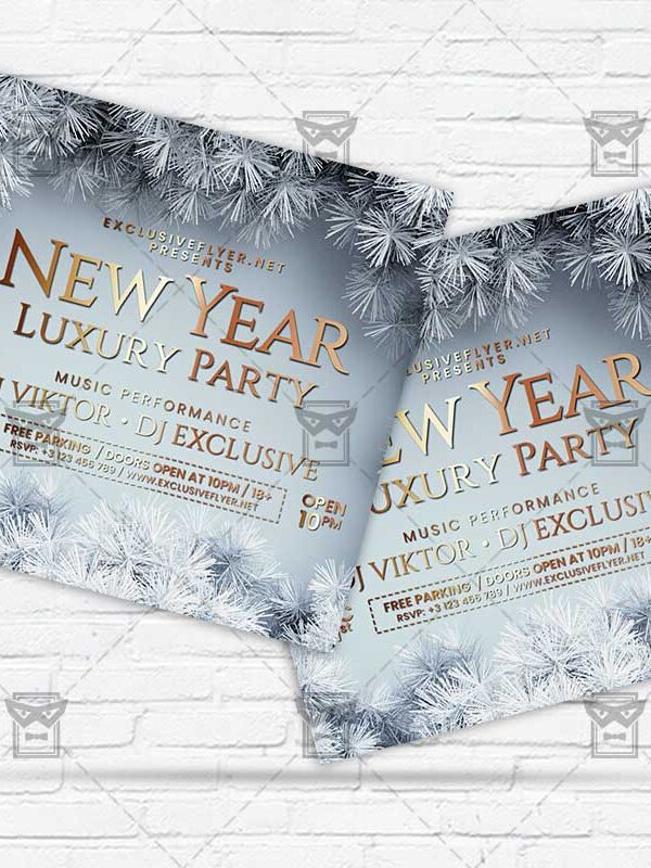 Luxury New Year - Flyer PSD Template | ExclusiveFlyer