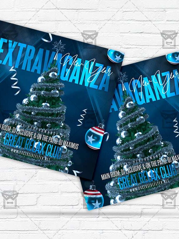 New Year Extravaganza - Flyer PSD Template | ExclusiveFlyer