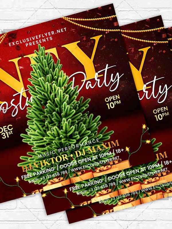 NYE Costume Night - Flyer PSD Template | ExclusiveFlyer