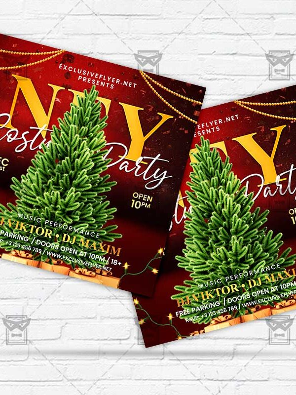NYE Costume Night - Flyer PSD Template | ExclusiveFlyer