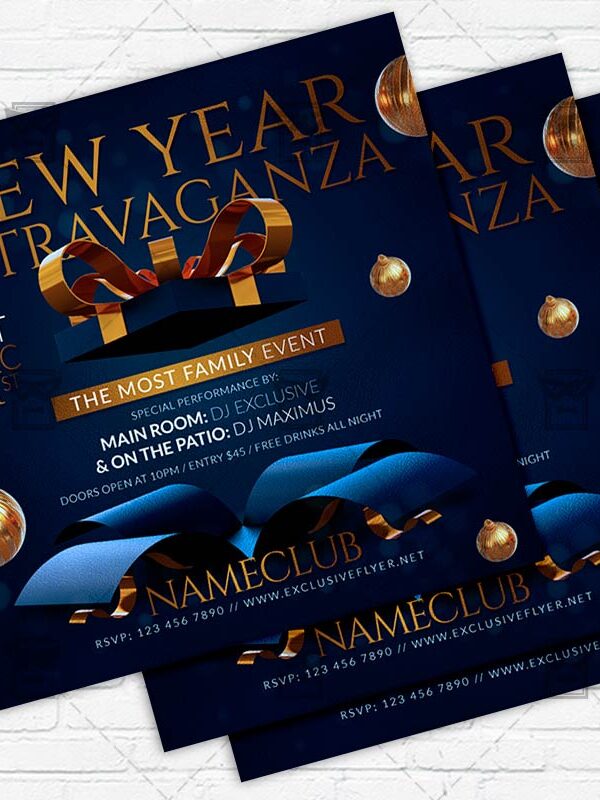 NYE Extravaganza - Flyer PSD Template | ExclusiveFlyer