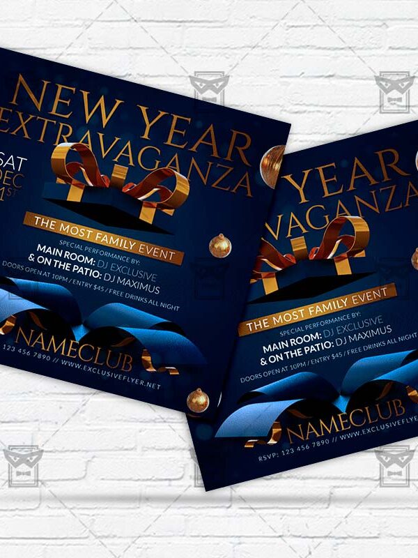 NYE Extravaganza - Flyer PSD Template | ExclusiveFlyer