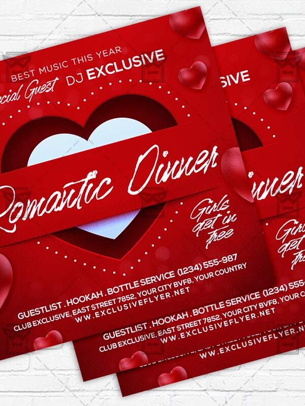 Romantic Dinner - Flyer PSD Template | ExclusiveFlyer