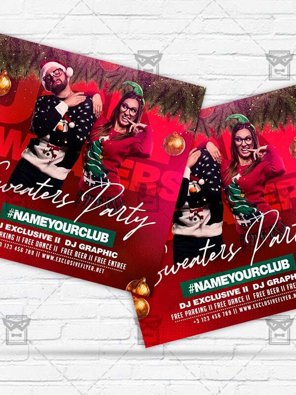 Sweaters Party - Flyer PSD Template | ExclusiveFlyer