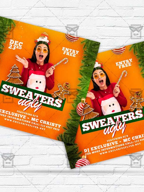 Ugly Sweaters - Flyer PSD Template | ExclusiveFlyer