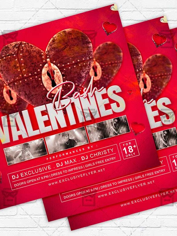 Valentines Bash - Flyer PSD Template | ExclusiveFlyer