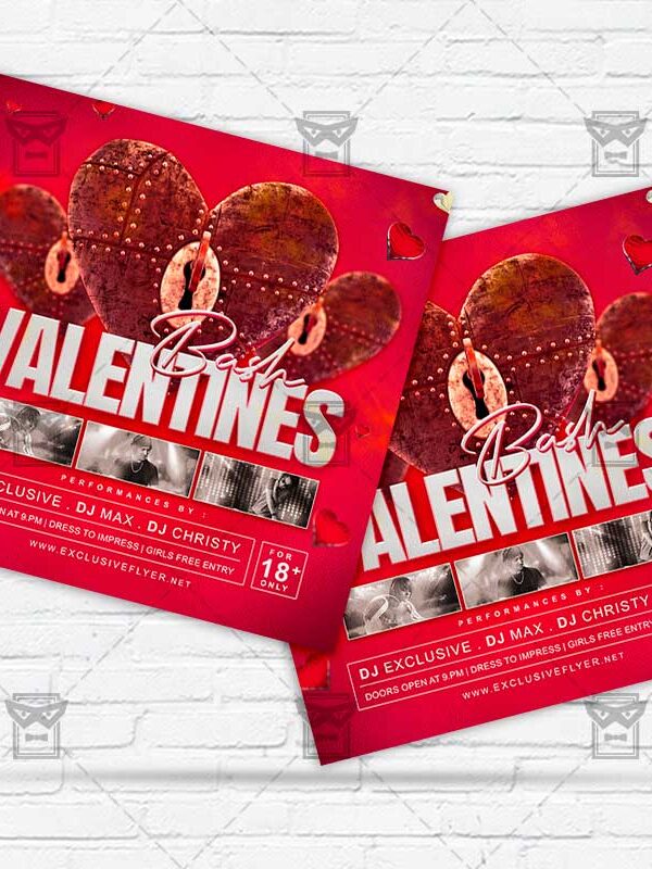 Valentines Bash - Flyer PSD Template | ExclusiveFlyer