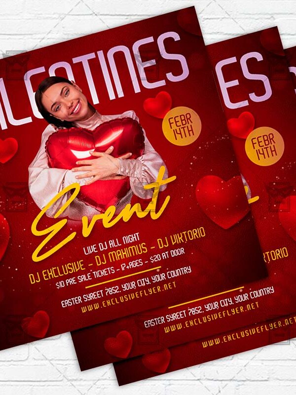 Valentines Day - Flyer PSD Template | ExclusiveFlyer