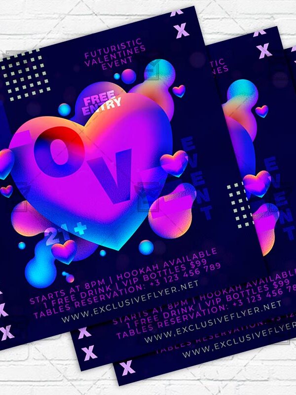 Valentines Event - Flyer PSD Template | ExclusiveFlyer