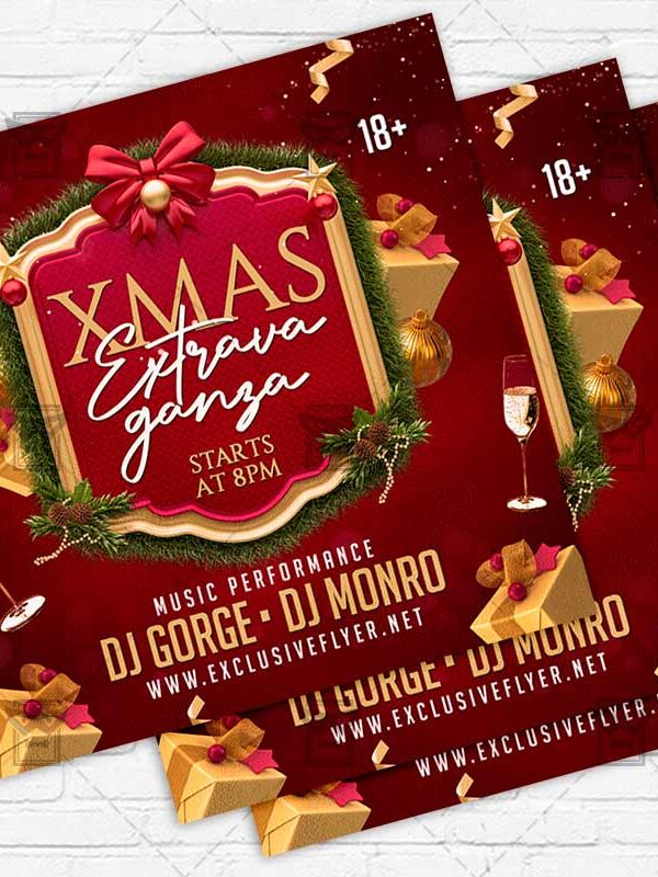 Xmas Extravaganza - Flyer PSD Template | ExclusiveFlyer