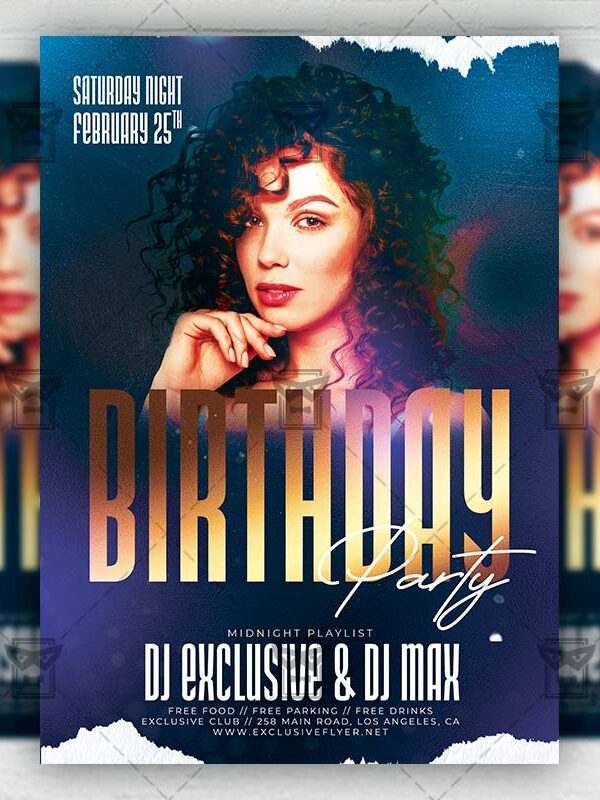 Birthday Night - Flyer PSD Template | ExclusiveFlyer