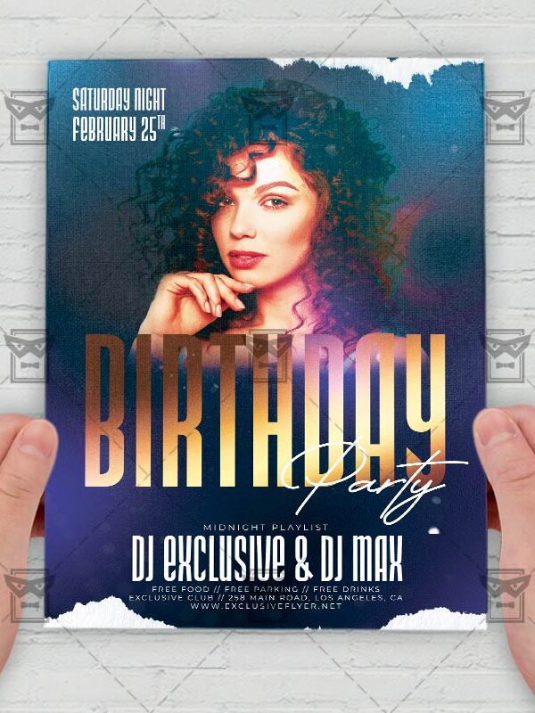 Birthday Night - Flyer PSD Template | ExclusiveFlyer
