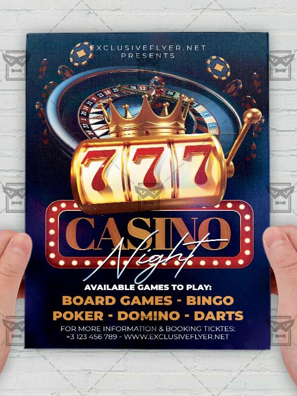 Casino Night Party - Flyer PSD Template | ExclusiveFlyer
