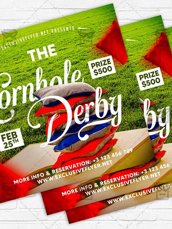 Cornhole Derby - Flyer PSD Template | ExclusiveFlyer
