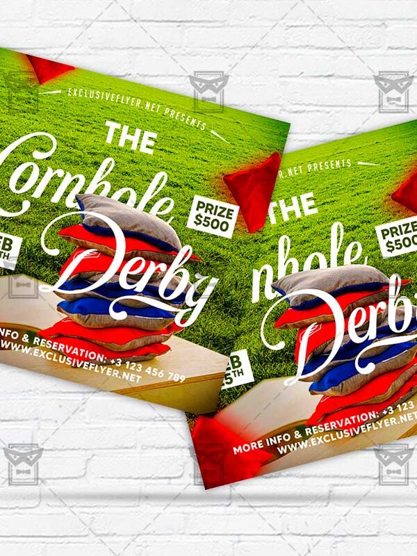 Cornhole Derby - Flyer PSD Template | ExclusiveFlyer