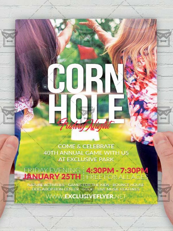 Cornhole Friday Night - Flyer PSD Template | ExclusiveFlyer