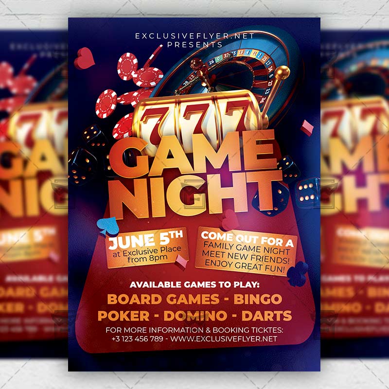 game night flyer design