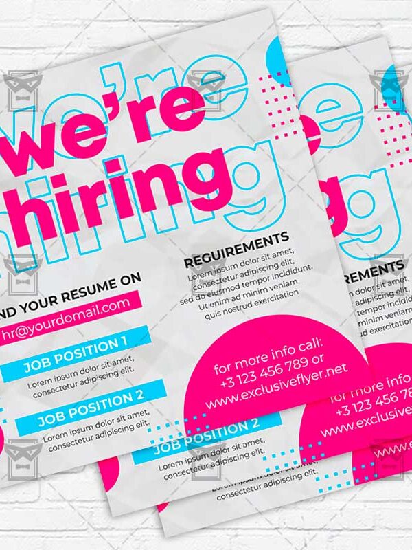 We Are Hiring - Flyer PSD Template | ExclusiveFlyer