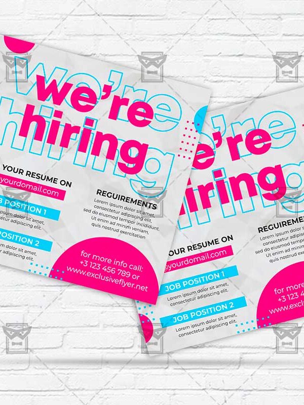 We Are Hiring - Flyer PSD Template | ExclusiveFlyer