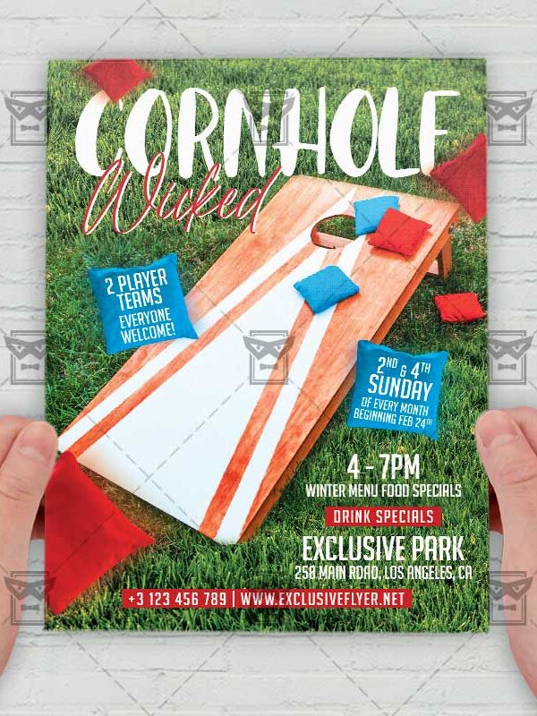 Wicked Cornhole - Flyer PSD Template | ExclusiveFlyer