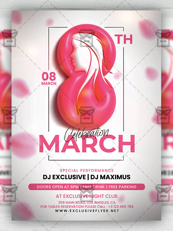 8 March Celebration - Flyer PSD Template | ExclusiveFlyer