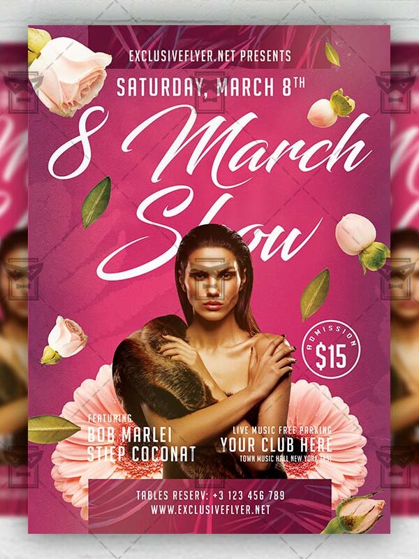 8 March Show - Flyer PSD Template | ExclusiveFlyer