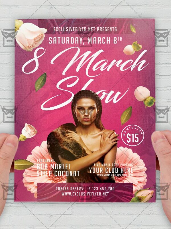 8 March Show - Flyer PSD Template | ExclusiveFlyer