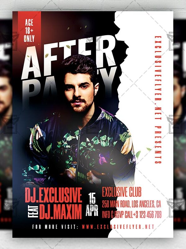 After Party - Flyer PSD Template | ExclusiveFlyer