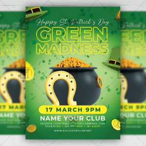 Green Madness - Flyer PSD Template | ExclusiveFlyer
