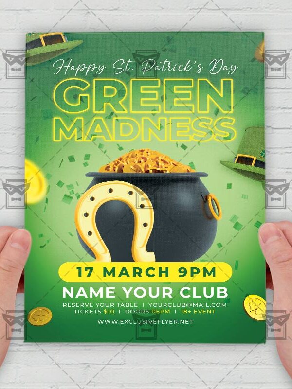 Green Madness - Flyer PSD Template | ExclusiveFlyer
